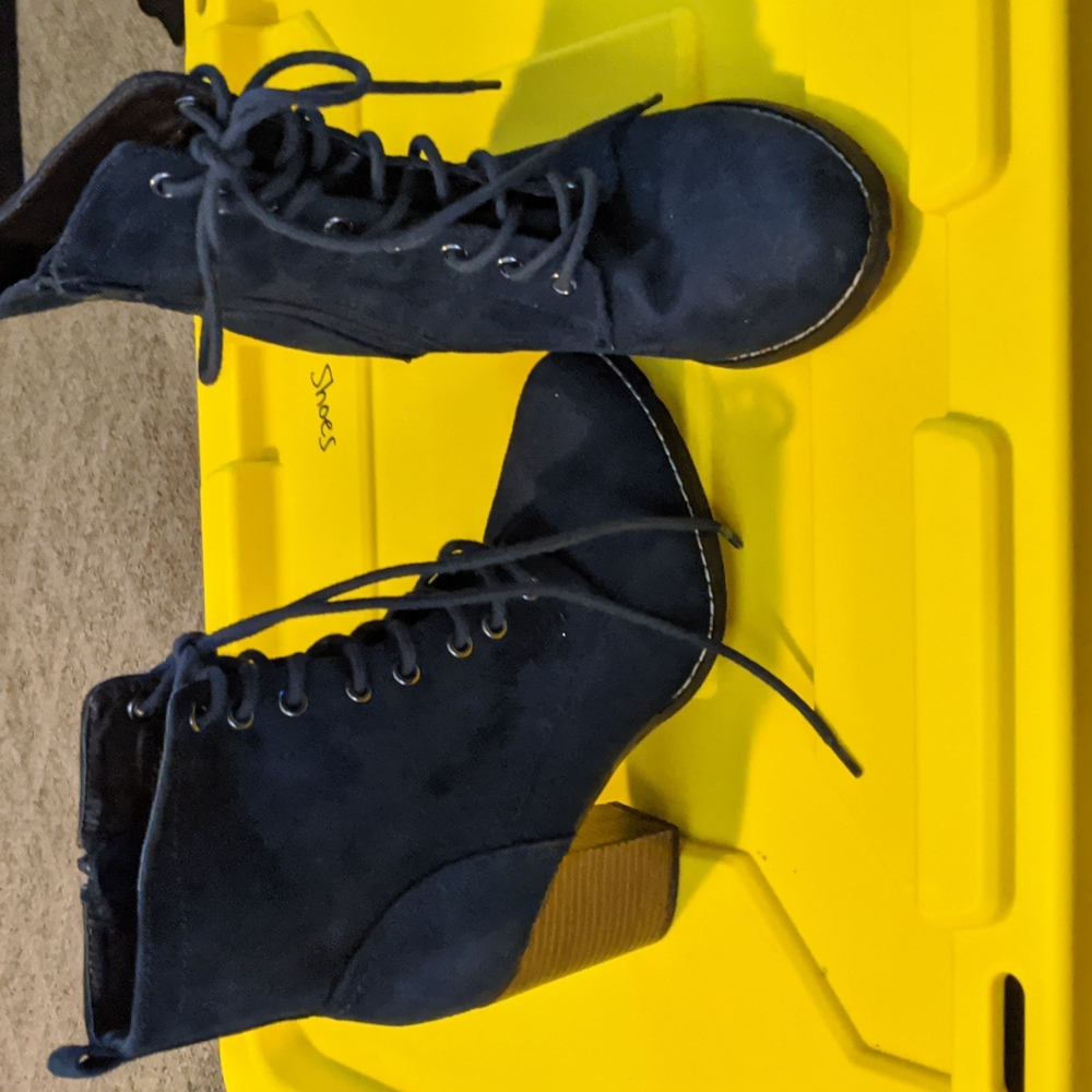 Faux suede boots